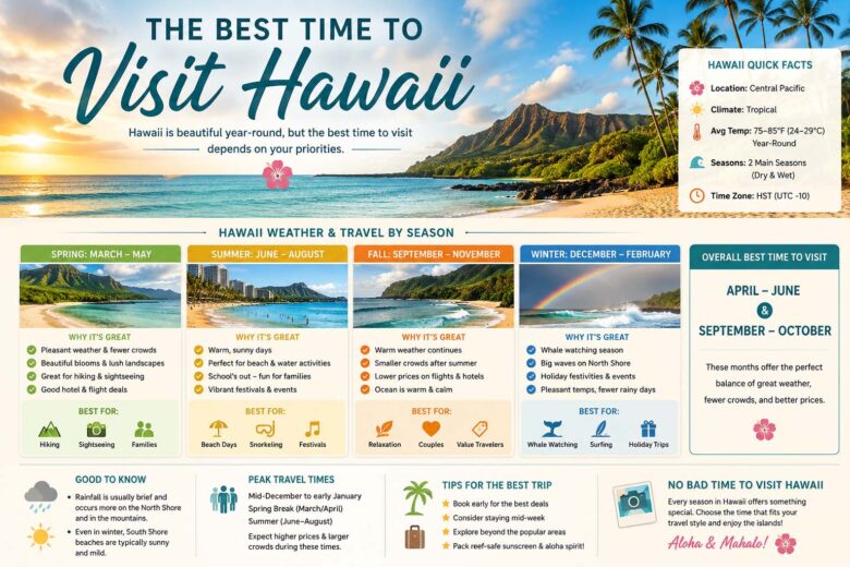 best time to visit hawaii