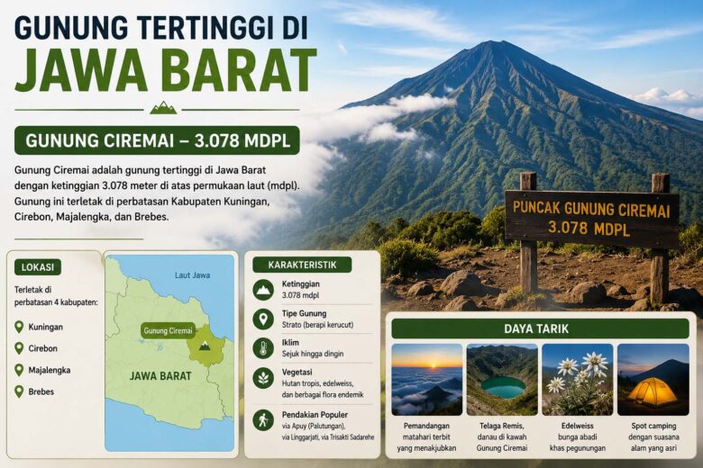 gunung tertinggi di jawa barat