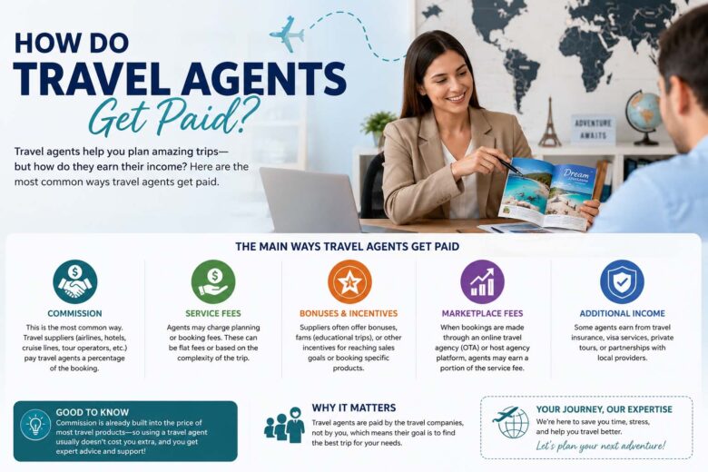 how do travel agents get paid