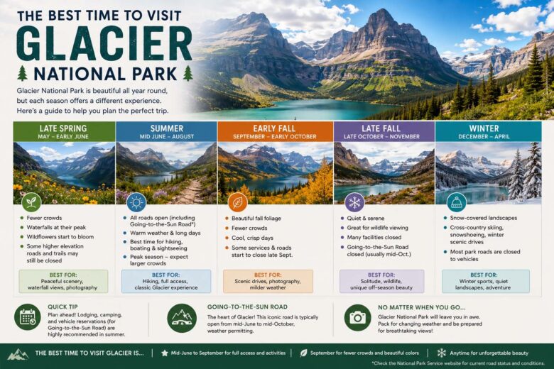 best time to visit glacier national park