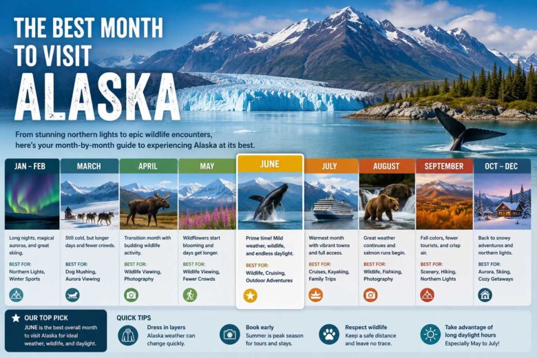 best month to visit alaska