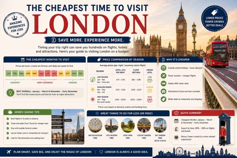 cheapest time to visit london