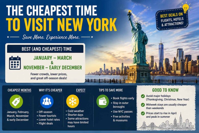 cheapest time to visit new york