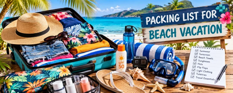 packing list for beach vacation